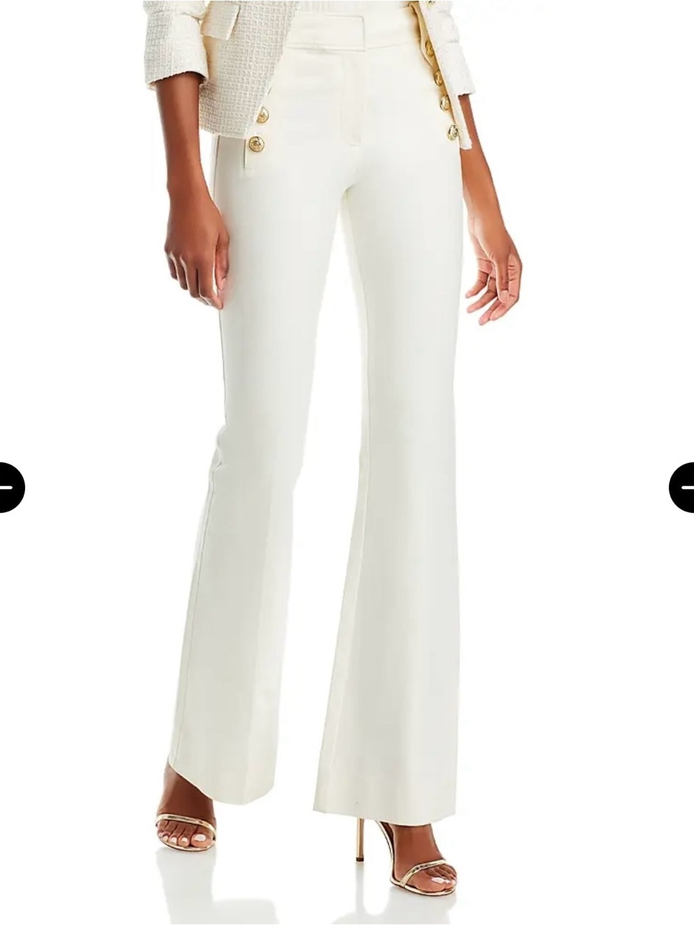 NWT Derek Lam High-Waist Cream Tailored Flare Pants